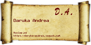 Daruka Andrea névjegykártya