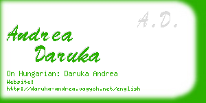 andrea daruka business card